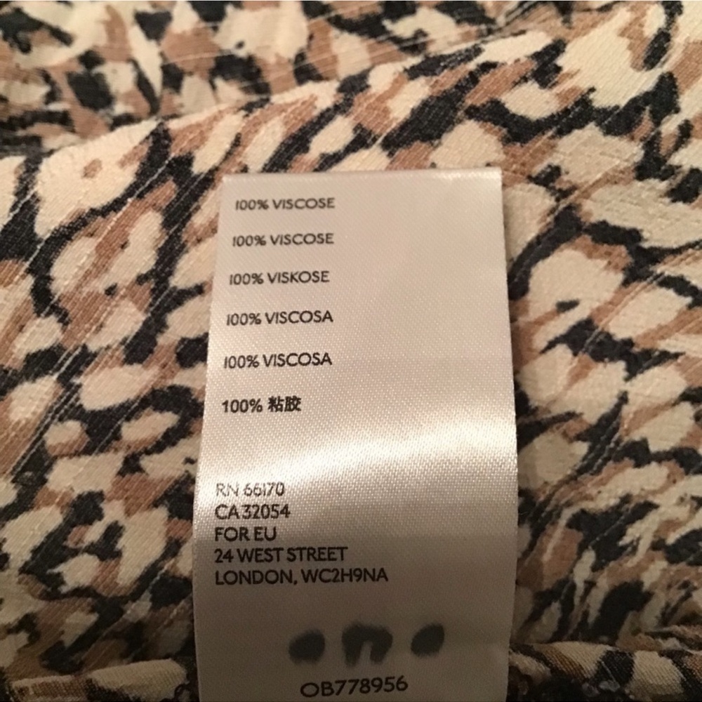 Free people Leopard Print Ruffle wrap Dress- - Picture 6 of 7